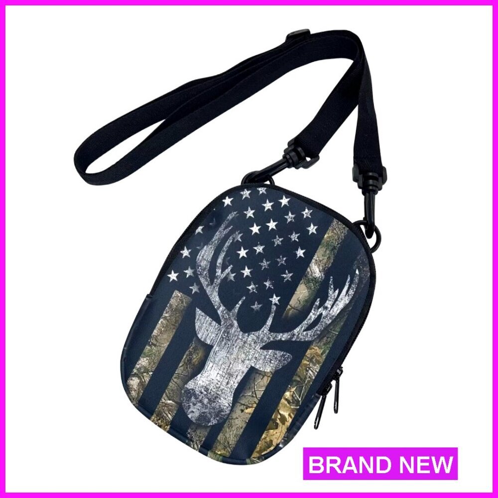 Polyester Messenger Crossbody Bag with Adjustable Strap, 3 Pockets